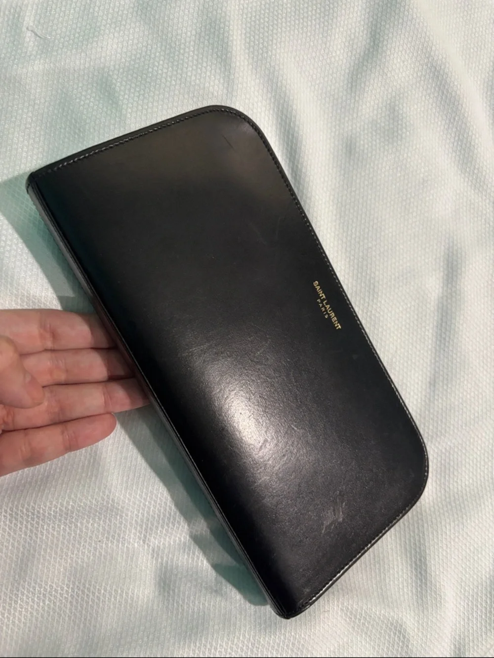 Saint Laurent Amarena Calfskin Leather Zip-Around Wallet - Picture 14 of 16